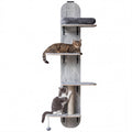 Door Hanging Cat Climber 4-level Height Adjustable with Plush Bed