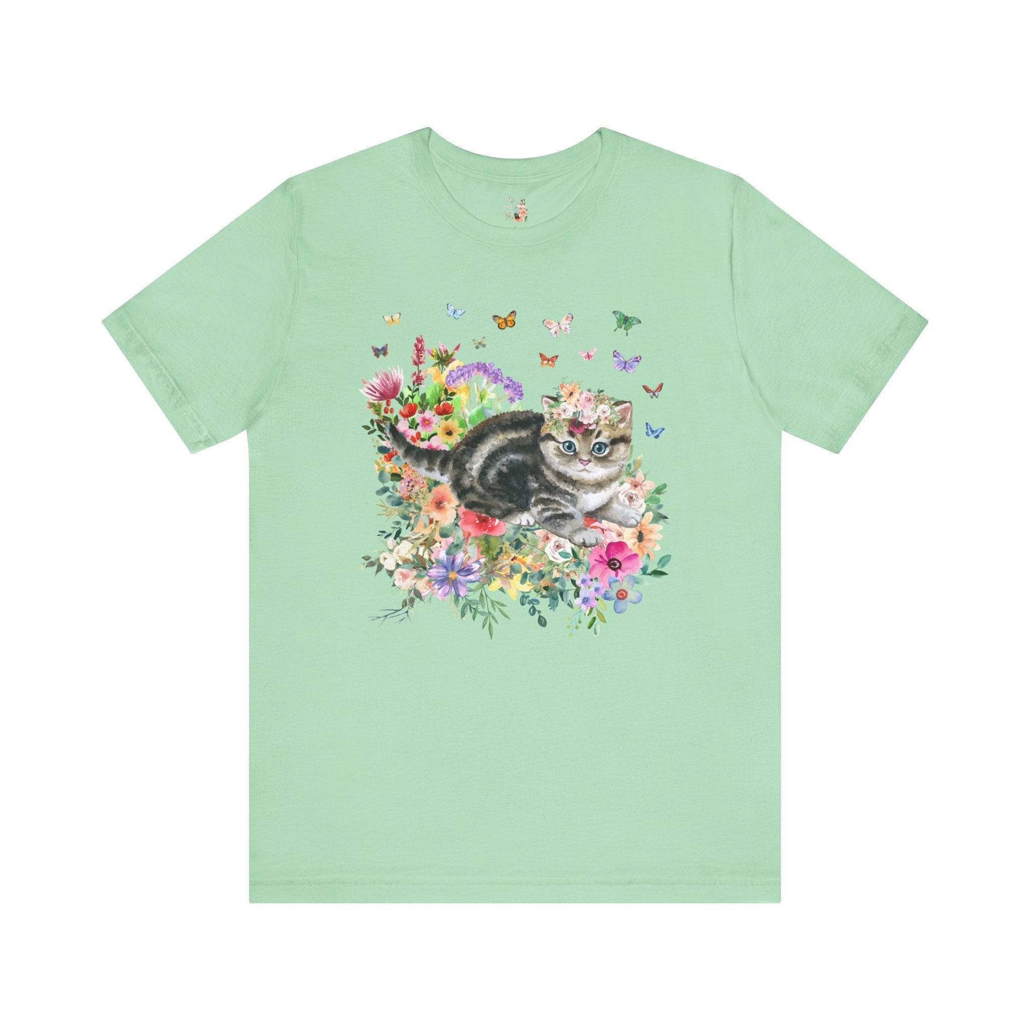 Kitten Tee with Butterflies