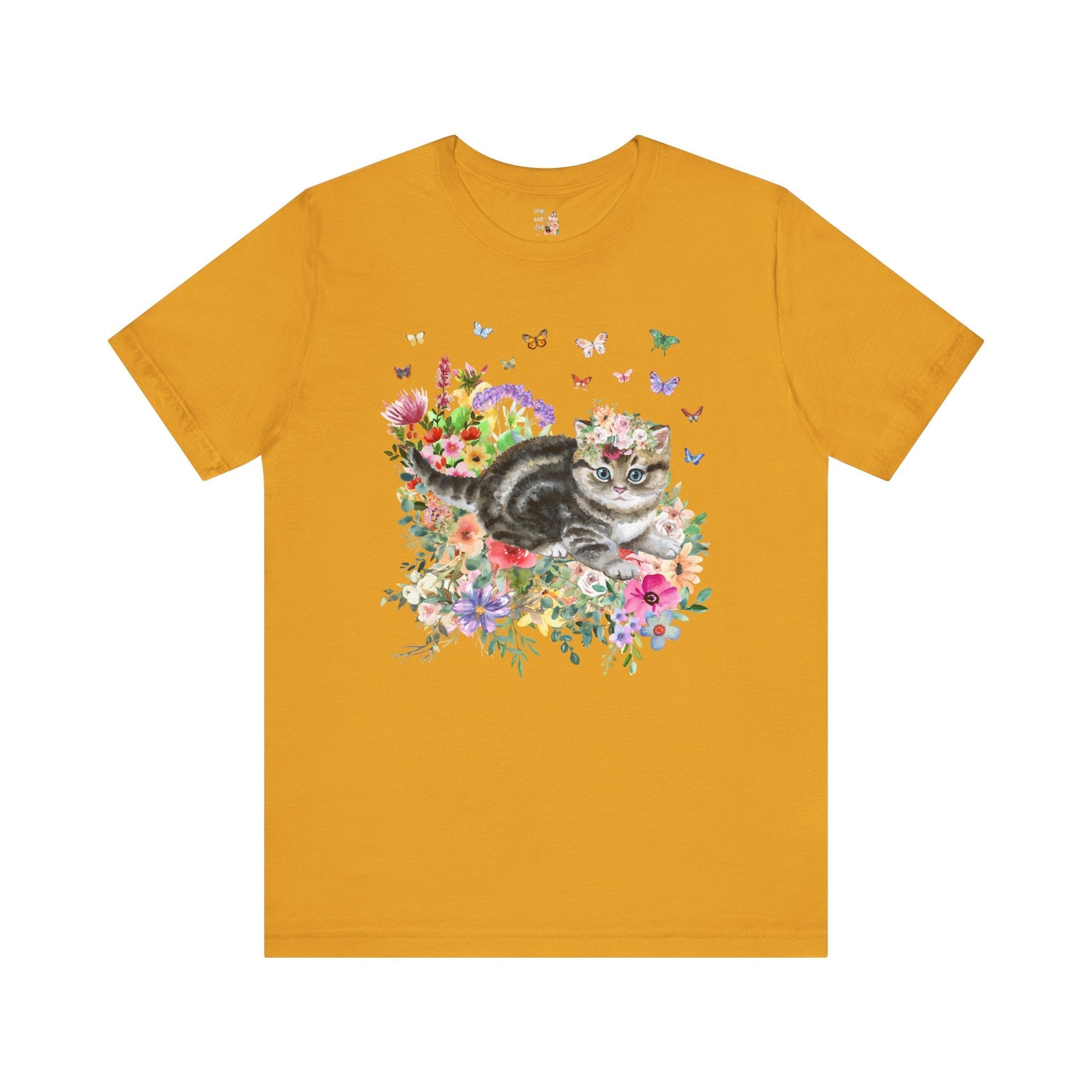 Kitten Tee with Butterflies