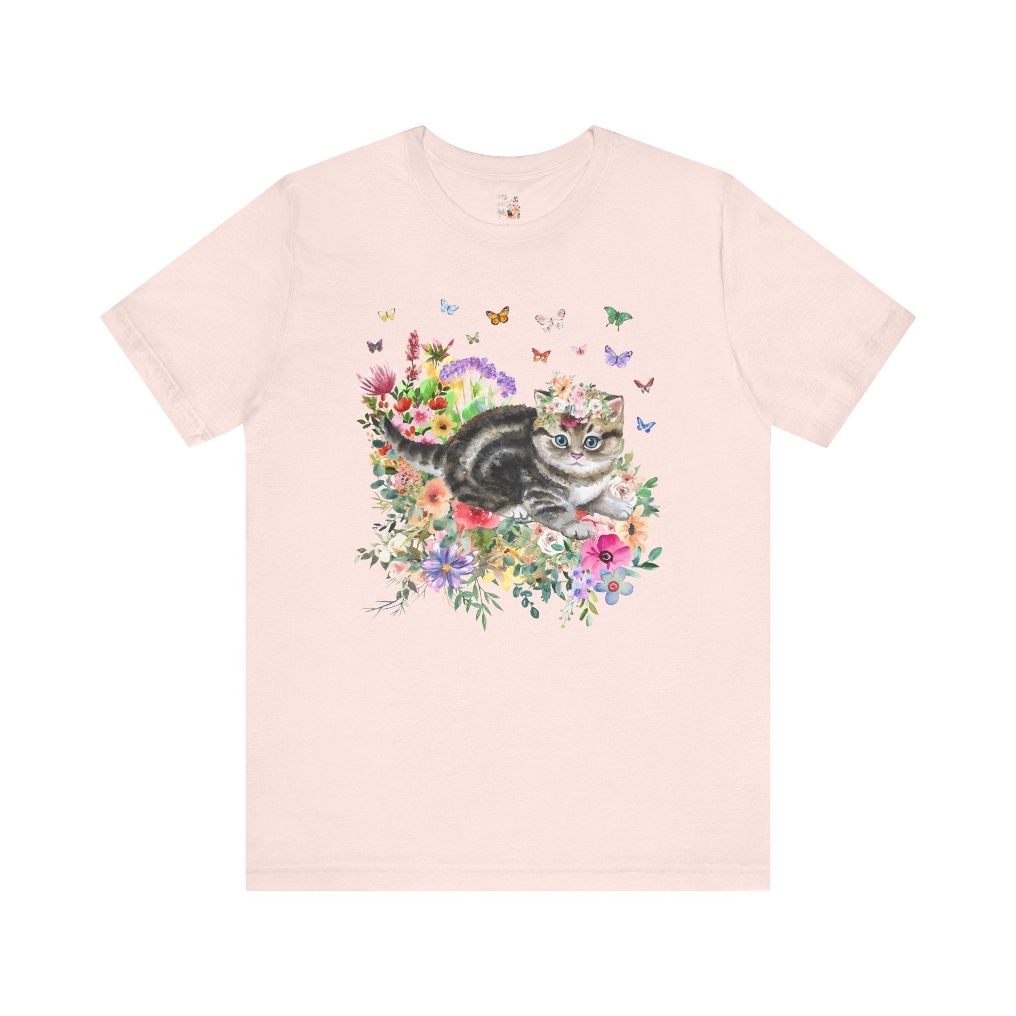 Kitten Tee with Butterflies